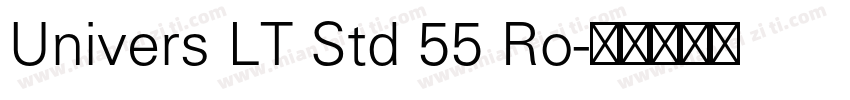 Univers LT Std 55 Ro字体转换
